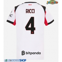 Maglie da calcio AC Milan Samuele Ricci #4 Seconda Maglia Femminile 2025-26 Manica Corta